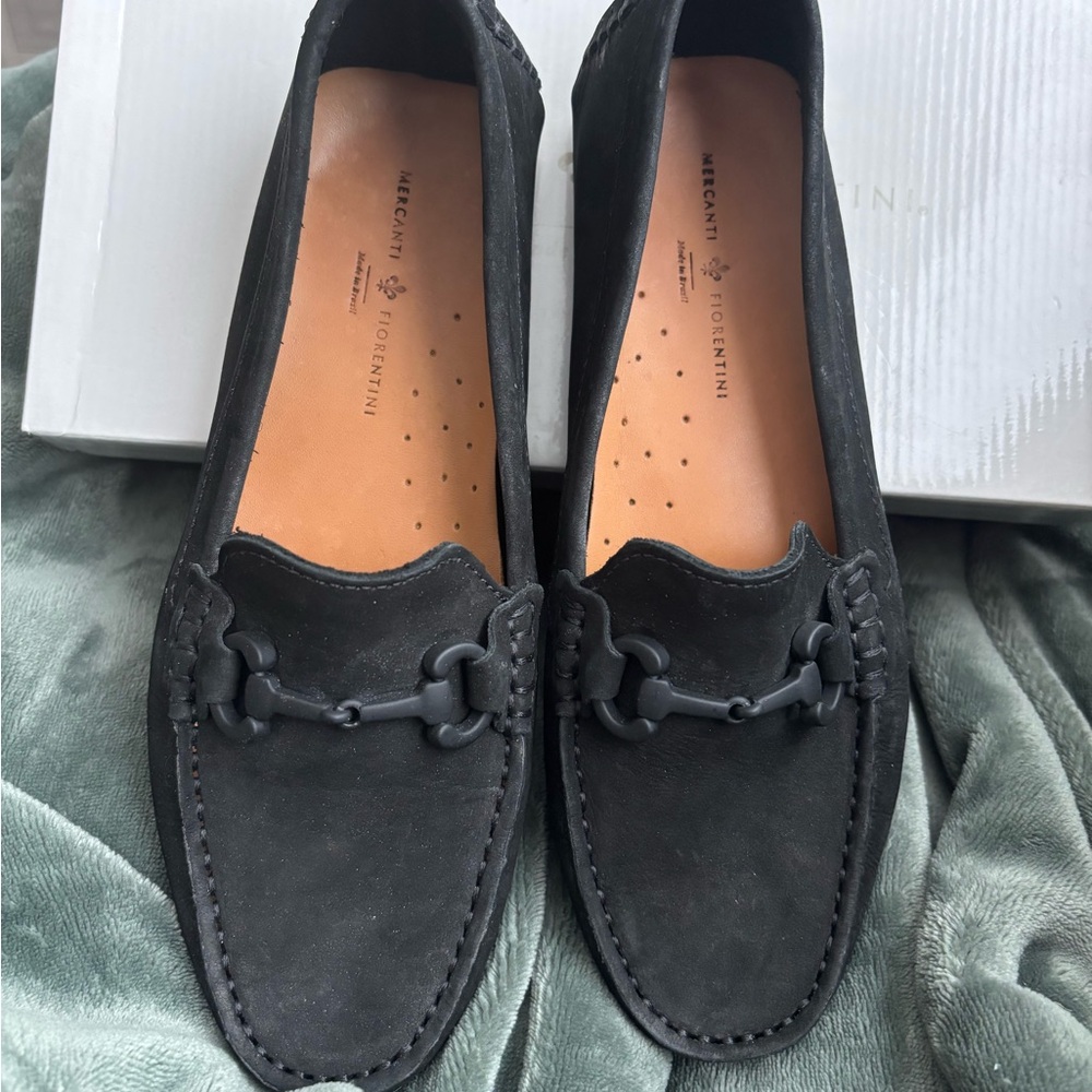 Mercanti Fiorentini Black Loafers with Braided Detail